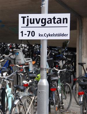 Cykelstölder skapar nytt gatunamn