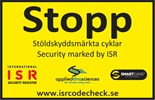 Varningsdekal STOPP, laminerad och självhäftande